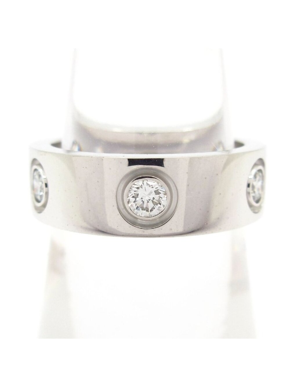 Cartier Ring 49 Love Full Diamond 18k White Gold